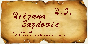 Miljana Sazdović vizit kartica